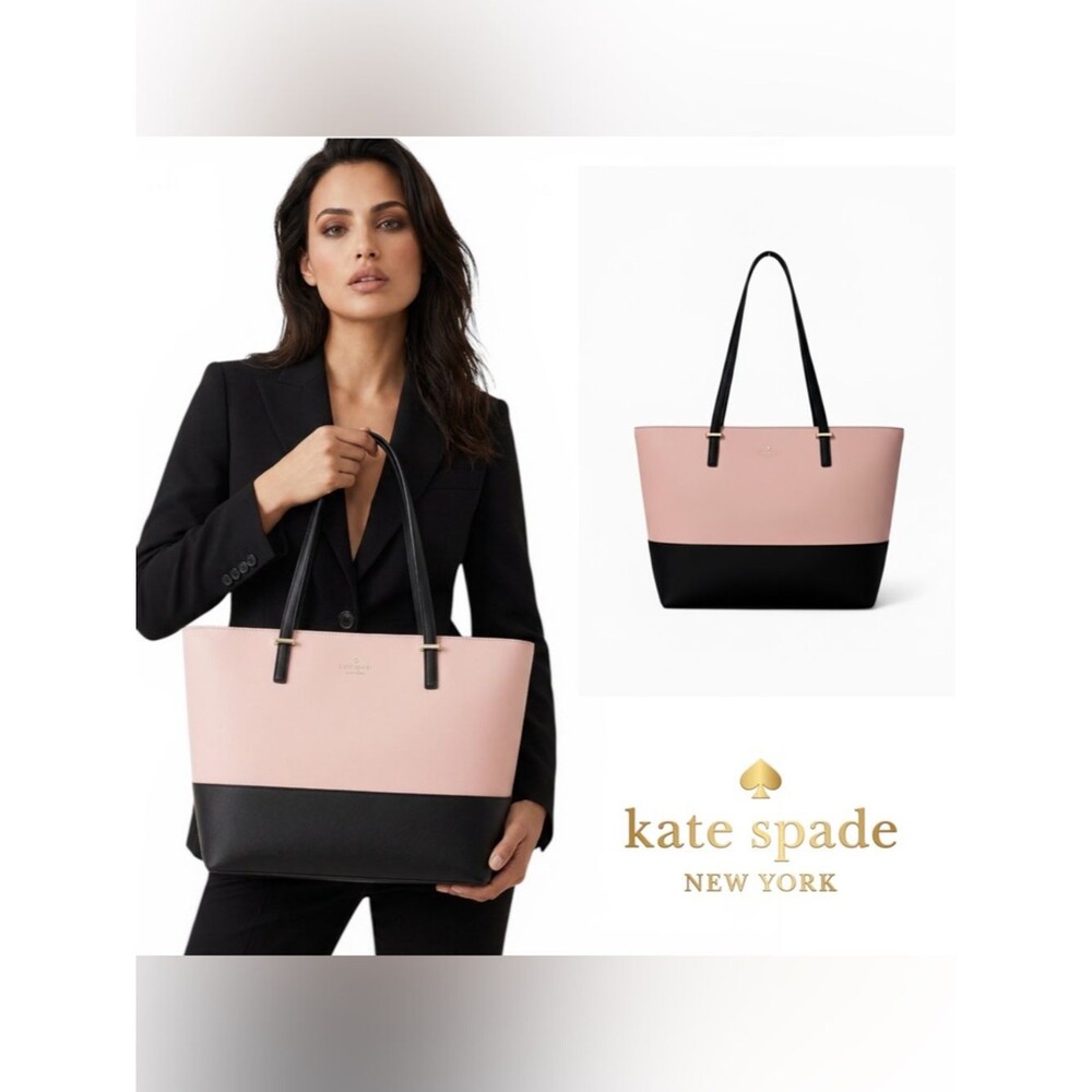 Kate Spade Cedar Street Small Harmony Colorblock Pink Black Tote Shoulder Bag